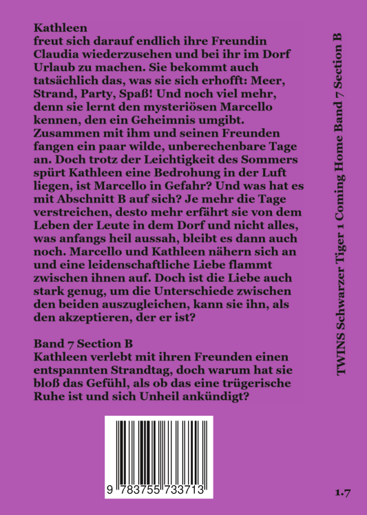 Backcover Schwarzer Tiger Buch 1 Coming Home: Band 7 Section B von TWINS